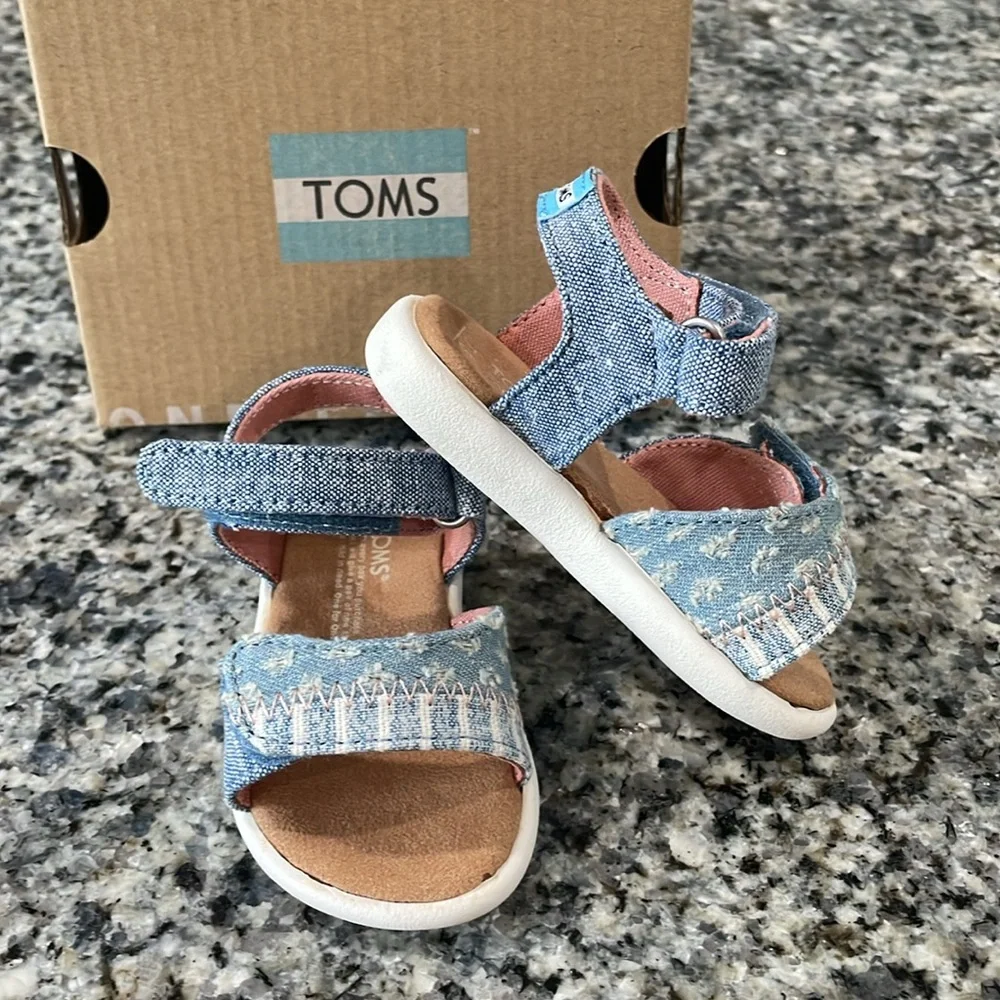 Toms Slub Denim Sandals